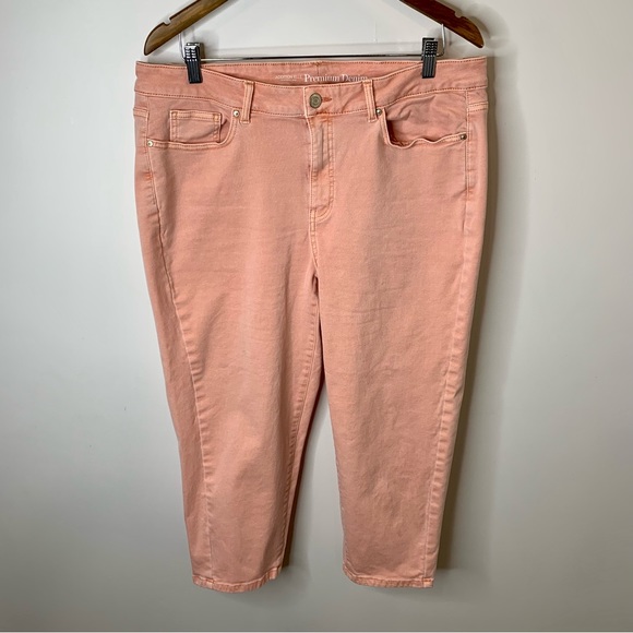 Addition Elle Pink Pastel Slim Leg Jeans - Picture 3 of 10